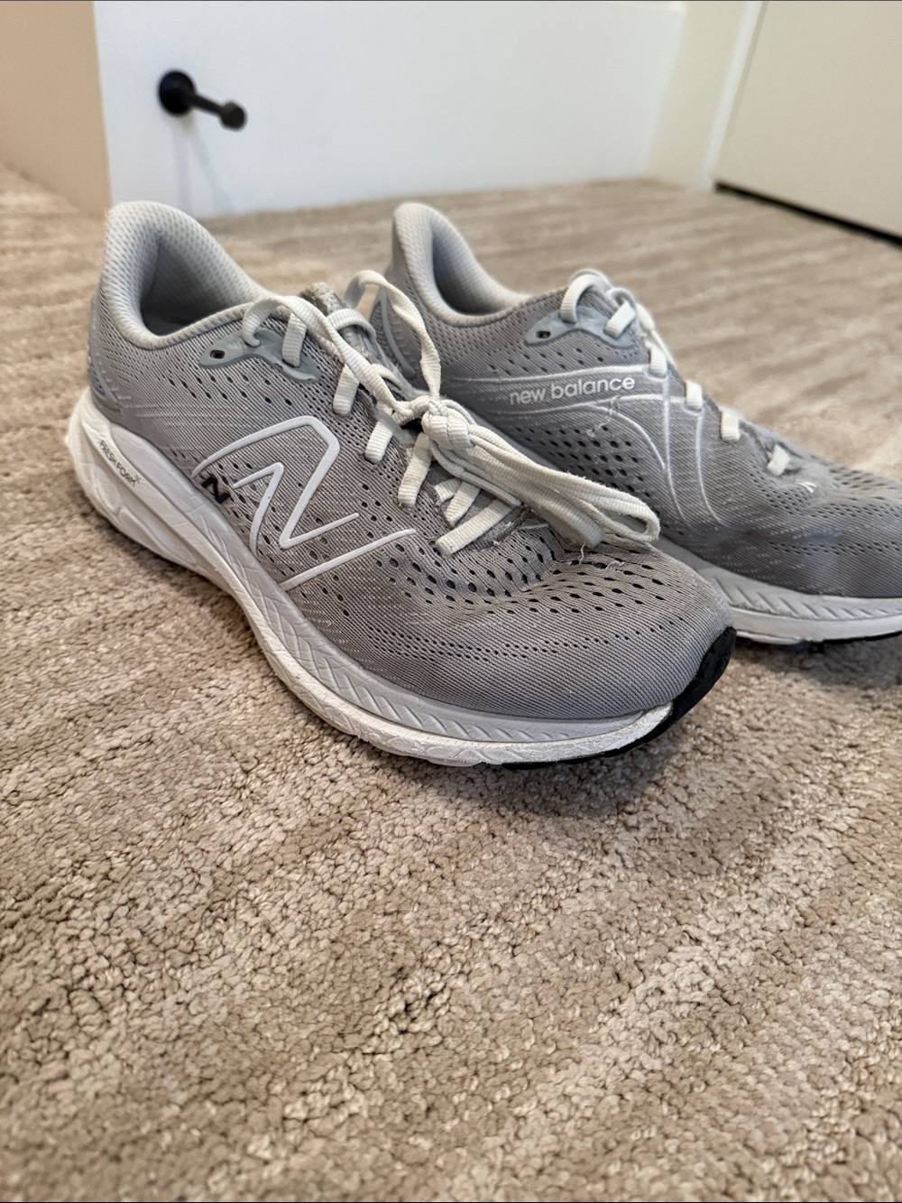 New Balance Light Gray Athletic Sneakers